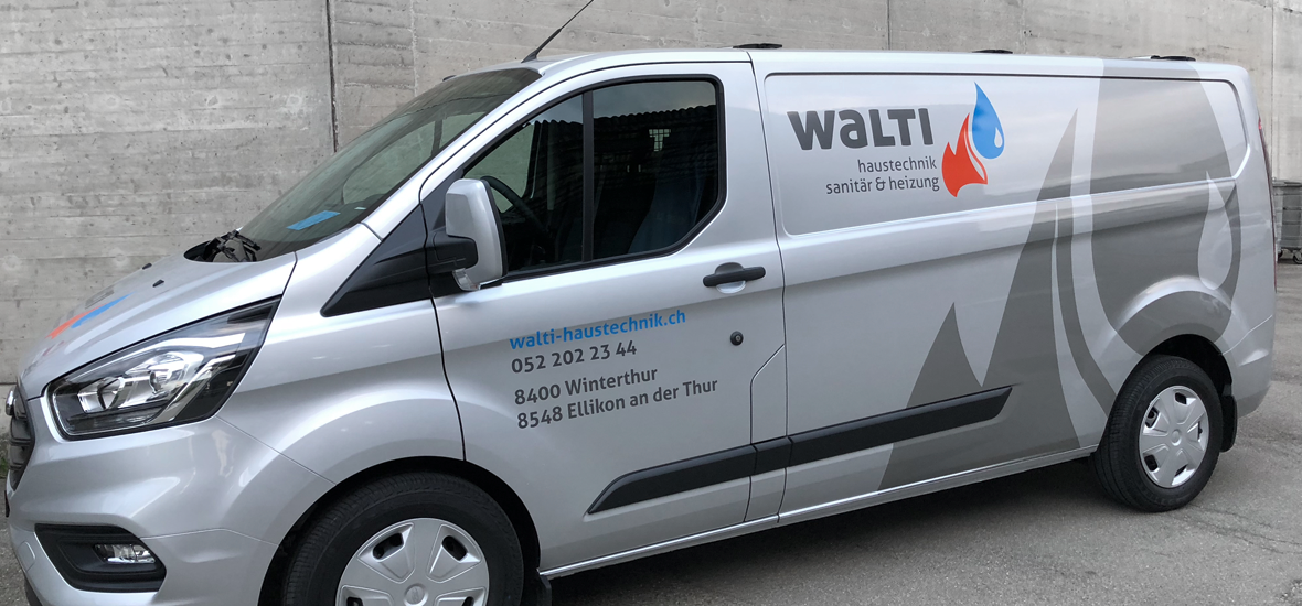 walti haustechnik  | fahrzeugebschriftung